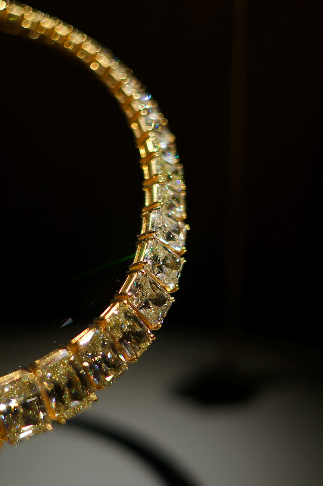 diamond necklace closeup